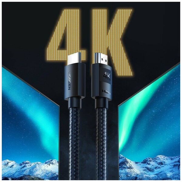 UGREEN HD119 cable HDMI, 4K 60Hz, 1m (black) 6957303839995
