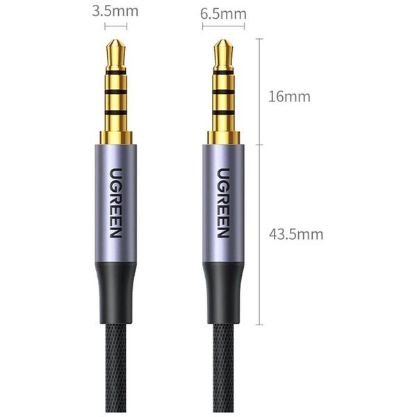 UGREEN AV183 Mini jack cable 3.5mm, AUX, 3m (black) 6957303827855