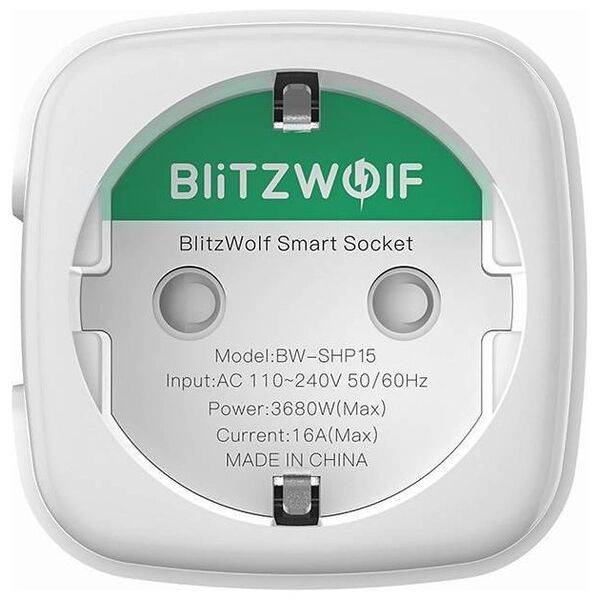 Blitzwolf BW-SHP15 smart socket , ZigBee, 3680W 5905316141186