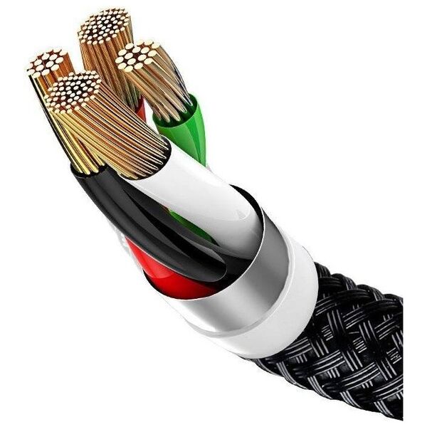 Baseus 3in1 Cable USB-C / Lightning / Micro 3,5A 0,3m (Black) 6953156273931