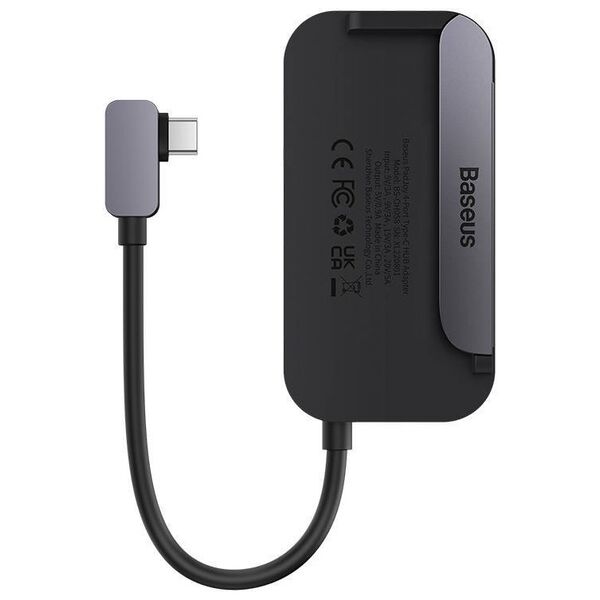 Hub 6in1 Baseus PadJoy Series USB-C to USB 3.0 + HDMI + USB-C PD + jack 3.5mm + SD/TF (Grey) 6932172613952