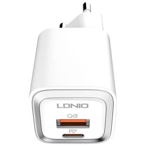 MFi wall charger LDNIO A2318M, USB-C+USB, USB-C to Lightning 20W 6933138700471