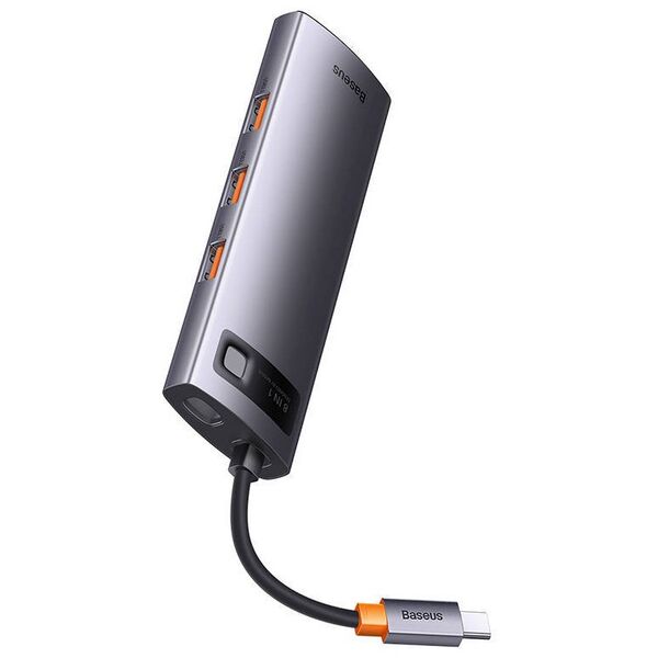 Hub 8in1 Baseus StarJoy Series, USB-C to 3x USB 3.1 + HDMI + USB-C PD + RJ45 + microSD/SD 6932172622169