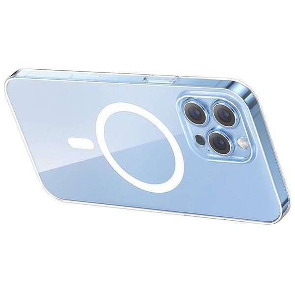 Phone case Baseus Magnetic Crystal Clear for iPhone 13 Pro (transparent) with all-tempered-glass screen protector and cleaning kit 6932172627799