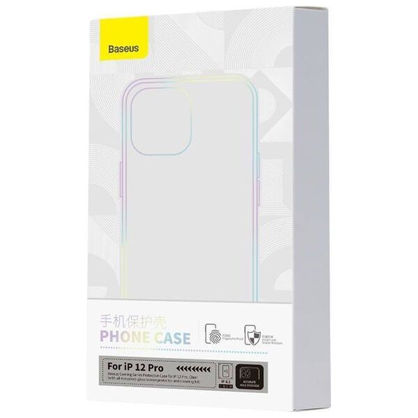 Case IPHONE 12 PRO Baseus Corning & Tempered glass transparent 6932172629755