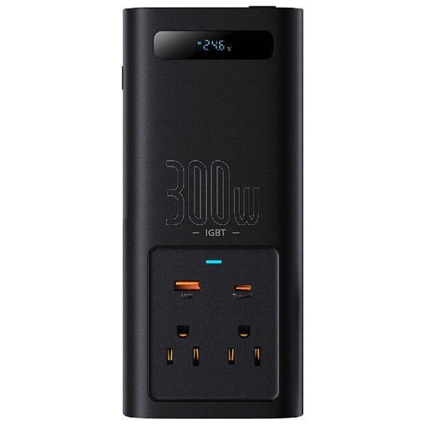 Power Inverter Baseus 300W (24V CN/EU) (black) 6932172629687