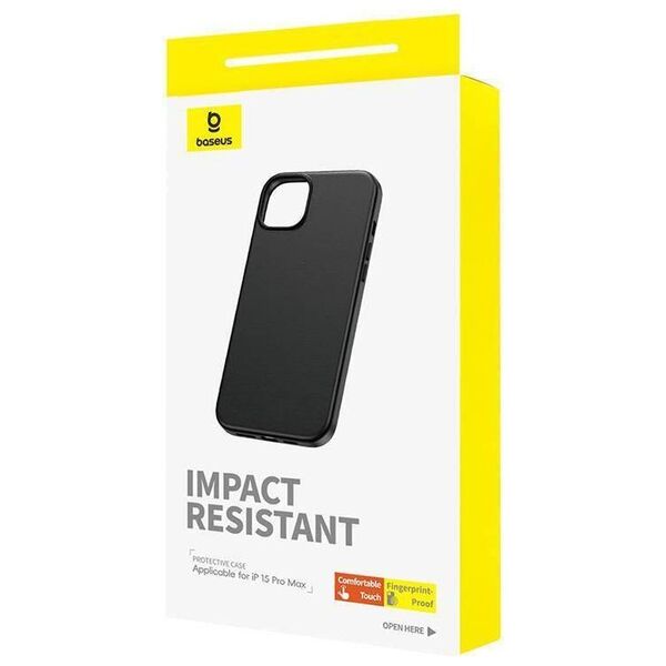 Case APPLE IPHONE 15 PRO MAX Baseus Fauxther Series black 6932172641191