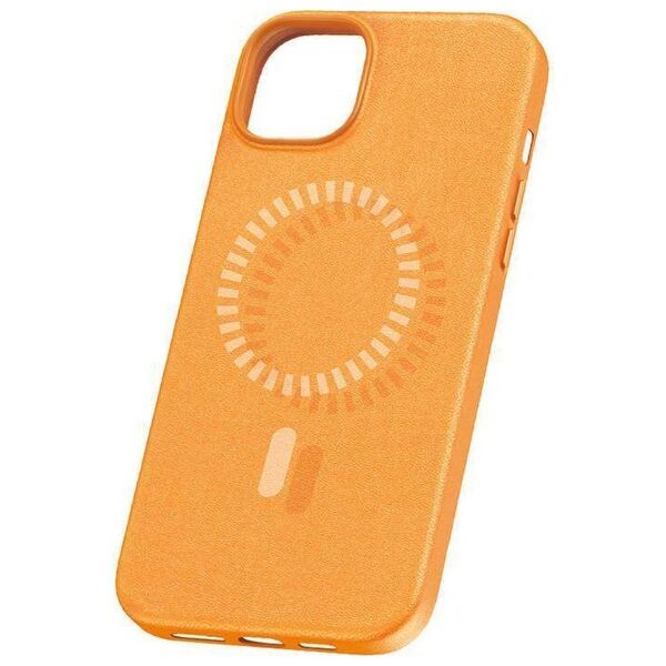 Case APPLE IPHONE 15 Baseus Fauxther Series MagSafe orange 6932172641306