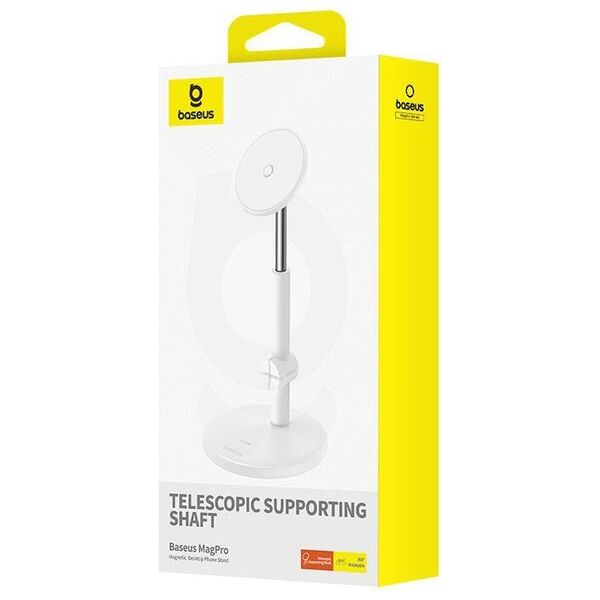 Magnetic Desktop Phone Stand Baseus MagPro (white) 6932172646394