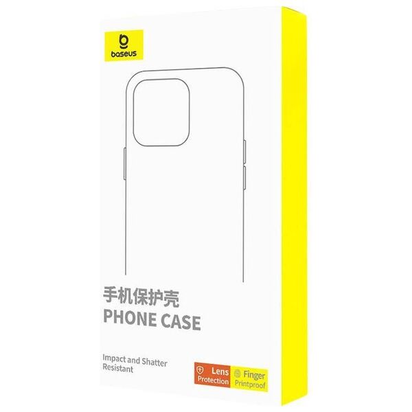 Case + Tempered Glass APPLE IPHONE 15 PRO Baseus Synthetic Fiber black 6932172645328