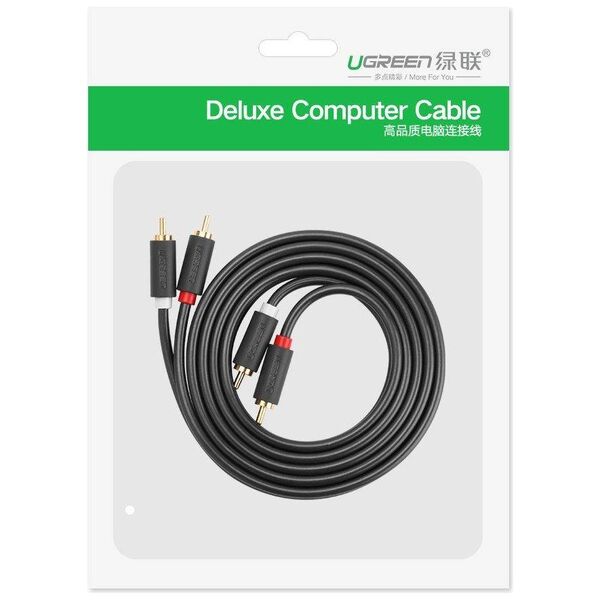 UGREEN 2RCA (Cinch) to 2RCA (Cinch) Cable 5m (black) 6957303815203