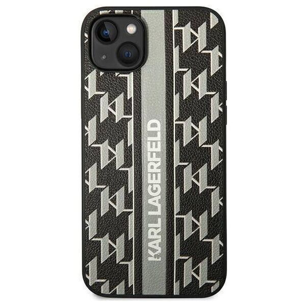 Original Case IPHONE 14 PLUS Karl Lagerfeld Hardcase Monogram Stripe (KLHCP14MPGKLSKG) gray 3666339084899