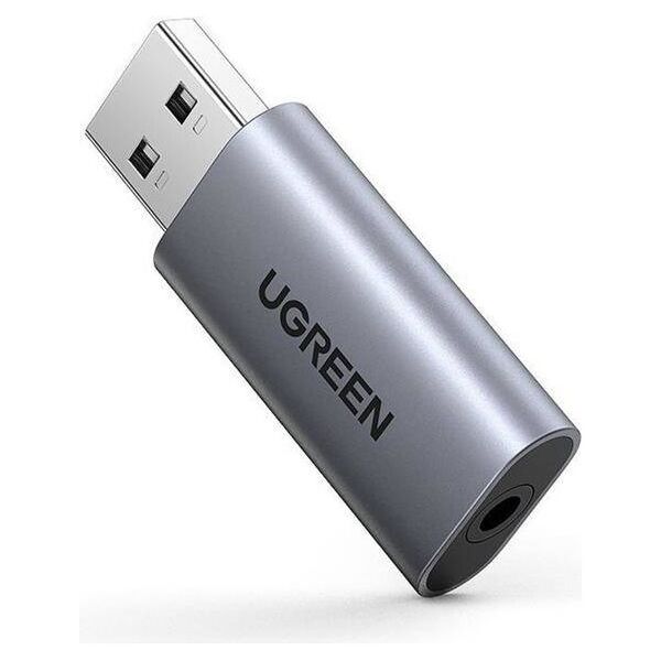 UGREEN CM383 USB to mini jack 3.5mm audio adapter (grey) 6957303888641