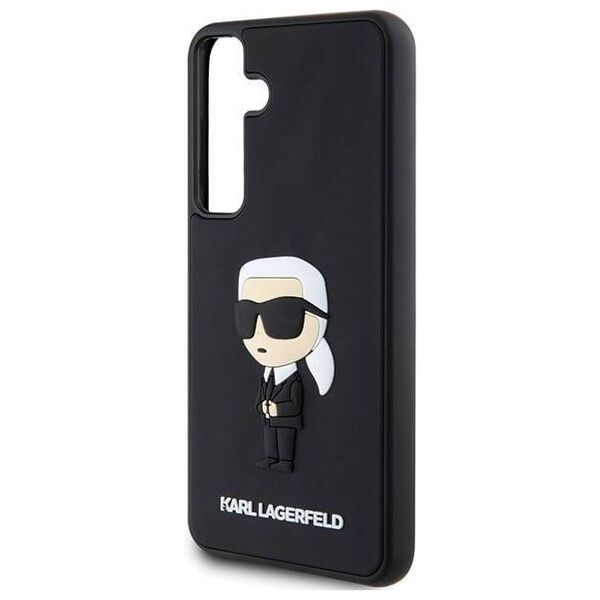 Original Case SAMSUNG GALAXY S24 Karl Lagerfeld Hardcase 3D Rubber Ikonik (KLHCS24S3DRKINK) black 3666339241995