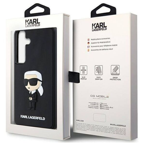Original Case SAMSUNG GALAXY S24+ Karl Lagerfeld Hardcase 3D Rubber Ikonik (KLHCS24M3DRKINK) black 3666339242008