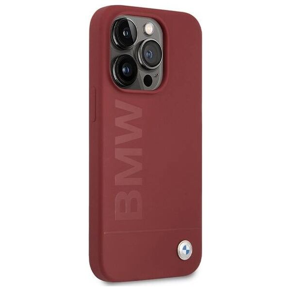 Original Case APPLE IPHONE 15 PRO BMW Hardcase Silicone Big Logo MagSafe (BMHMP15LSLBLRE) red 3666339145514