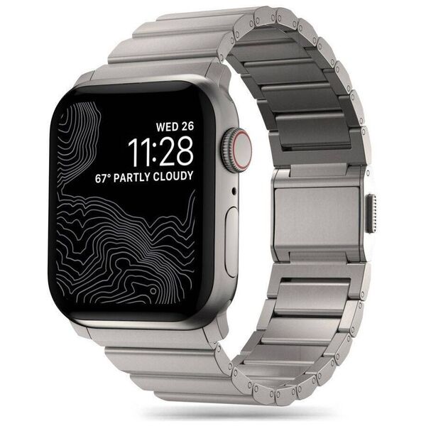 Strap for APPLE WATCH 4 / 5 / 6 / 7 / 8 / 9 / SE / ULTRA 1 / 2 (42 / 44 / 45 / 49 MM) Tech-Protect Steelband Titanium 5906302300501