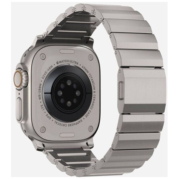 Strap for APPLE WATCH 4 / 5 / 6 / 7 / 8 / 9 / SE / ULTRA 1 / 2 (42 / 44 / 45 / 49 MM) Tech-Protect Steelband Titanium 5906302300501
