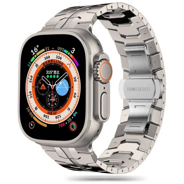 Strap for APPLE WATCH 4 / 5 / 6 / 7 / 8 / 9 / SE / ULTRA 1 / 2 (42 / 44 / 45 / 49 MM) Tech-Protect Stainless TItanium 5906203699582