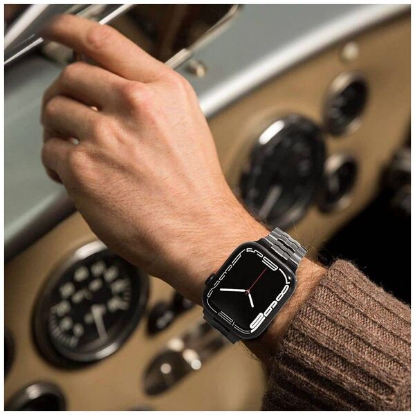 Strap for APPLE WATCH 4 / 5 / 6 / 7 / 8 / 9 / SE / ULTRA 1 / 2 (42 / 44 / 45 / 49 MM) Tech-Protect Stainless TItanium 5906203699582