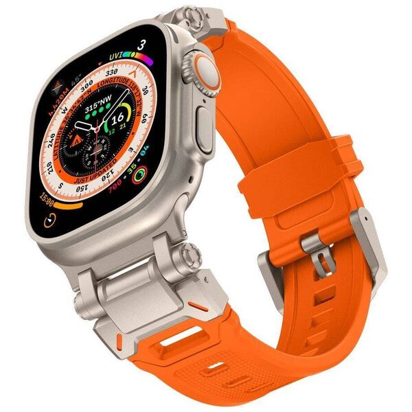 Strap for APPLE WATCH 4 / 5 / 6 / 7 / 8 / 9 / SE / ULTRA 1 / 2 (42 / 44 / 45 / 49 MM) Tech-Protect Delta Pro TItanium 5906302310647