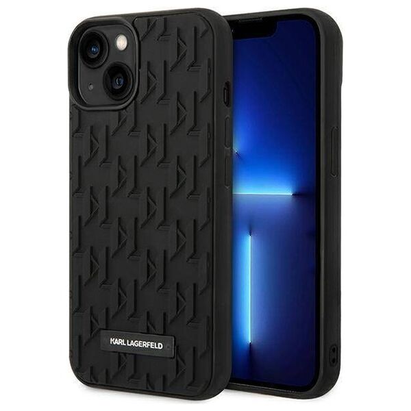 Original Case IPHONE 14 PLUS Karl Lagerfeld Hardcase 3D Monogram black 3666339085339