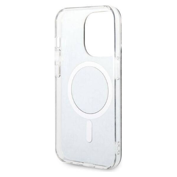 Original Case IPHONE 14 PRO Guess Hardcase 4G Print MagSafe + Wireless Charger (GUBPP14LHJEACSA) black 3666339102838