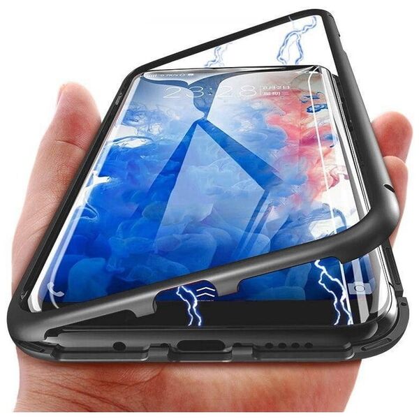 Case SAMSUNG GALAXY S23 Double Magnetic 360° Aluminum and Tempered Glass black 5904161131724