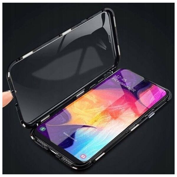 Case SAMSUNG GALAXY S23 Double Magnetic 360° Aluminum and Tempered Glass black 5904161131724