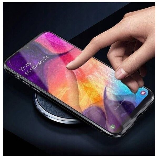 Case SAMSUNG GALAXY S23 Double Magnetic 360° Aluminum and Tempered Glass black 5904161131724