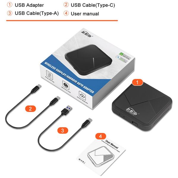 Wireless  Apple CarPlay/ Android Auto adapter No brand WJUC-CA, For car - 13302 έως 12 άτοκες Δόσεις