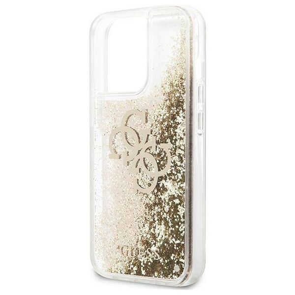Original Case IPHONE 13 PRO MAX Guess Hardcase 4G Big Liquid Glitter (GUHCP13XLG4GGO) gold 3666339024666