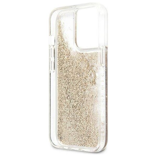 Original Case IPHONE 13 PRO MAX Guess Hardcase 4G Big Liquid Glitter (GUHCP13XLG4GGO) gold 3666339024666