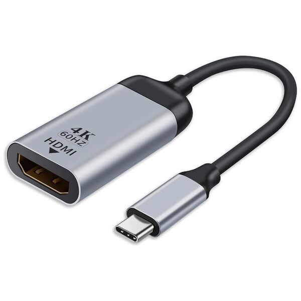 Adapter DeTech, USB-C - HDMI 4K, 60Hz, Gray - 17835 έως 12 άτοκες Δόσεις