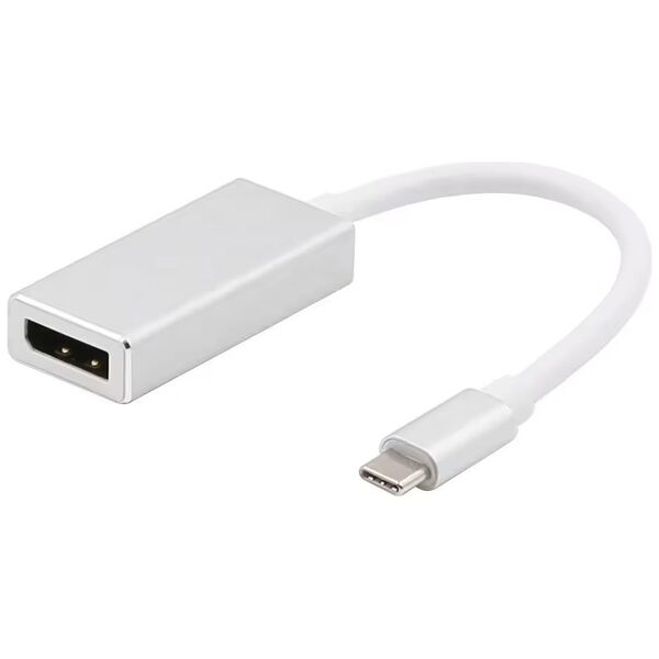 Adapter DeTech, USB-C – DP, 4K, 60Hz, Silver - 17836 έως 12 άτοκες Δόσεις