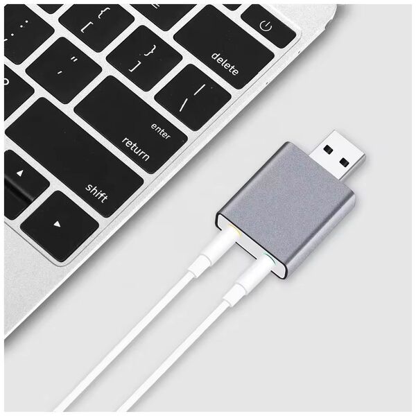Sound card DeTech, USB, 7.1, Gray - 17857 έως 12 άτοκες Δόσεις