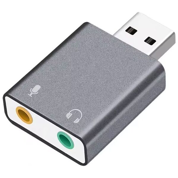 Sound card DeTech, USB, 7.1, Gray - 17857 έως 12 άτοκες Δόσεις