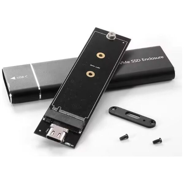 SSD Enclosure DeTech, M.2 SSD NVMe, USB3.1 Type-C, Black - 17863 έως 12 άτοκες Δόσεις