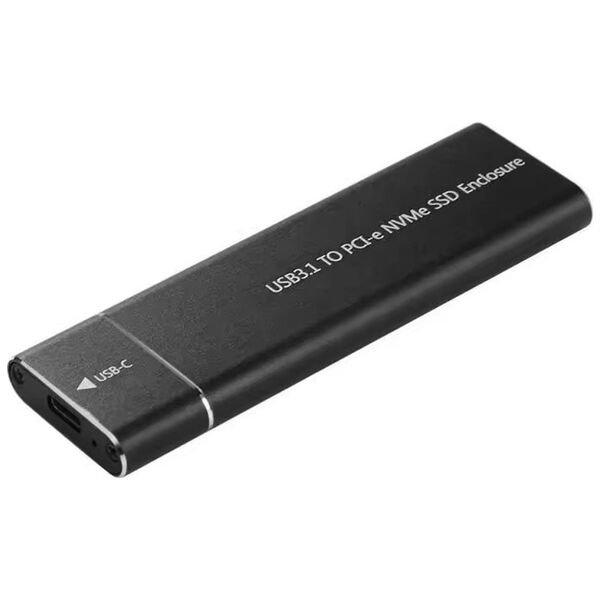 SSD Enclosure DeTech, M.2 SSD NVMe, USB3.1 Type-C, Black - 17863 έως 12 άτοκες Δόσεις