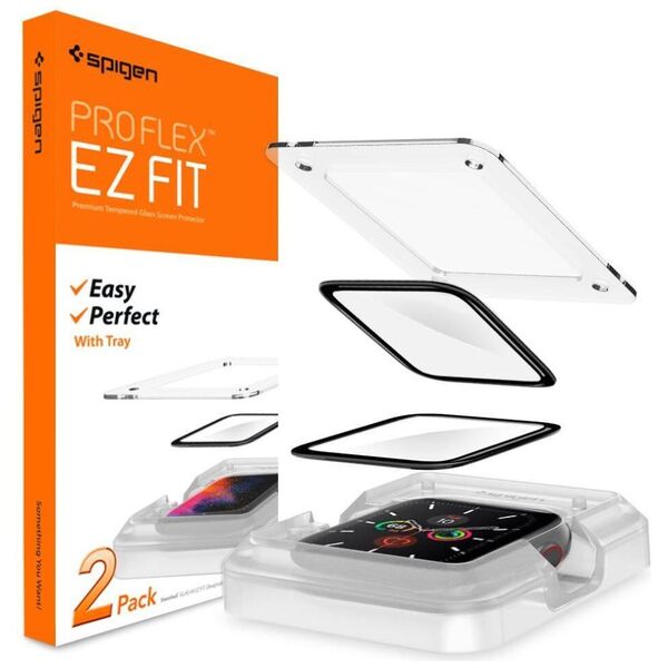 Hybrid Glass APPLE WATCH 4 / 5 / 6 / SE (44MM) Spigen Proflex ”Ez Fit” 8809710751231