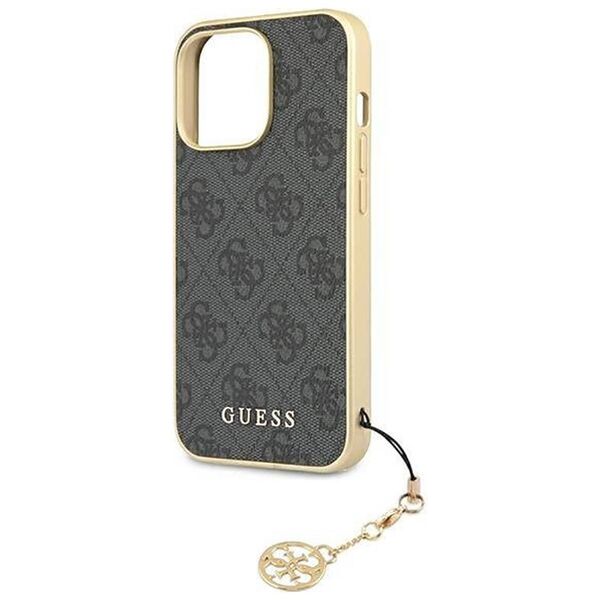 Original Case IPHONE 13 PRO MAX 6,7" Guess Hardcase 4G Charms Collection GUHCP13XGF4GGR grey 3666339033507