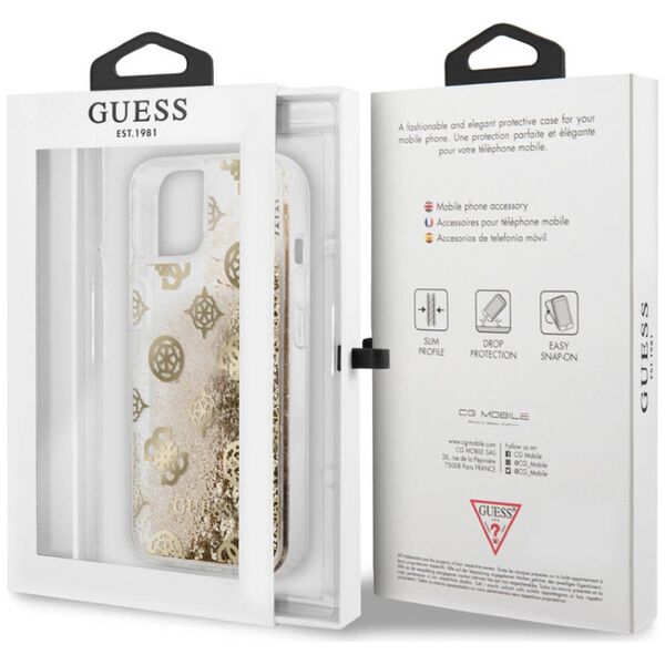 Original Case IPHONE 13 MINI 5,4" Hardcase Peony Liquid Glitter GUHCP13SLGPEGO gold 3666339025038