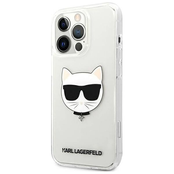 Original Case IPHONE 13 PRO MAX 6,7" Karl Lagerfeld Hardcase Choupette Head KLHCP13XCTR transparent 3666339027964