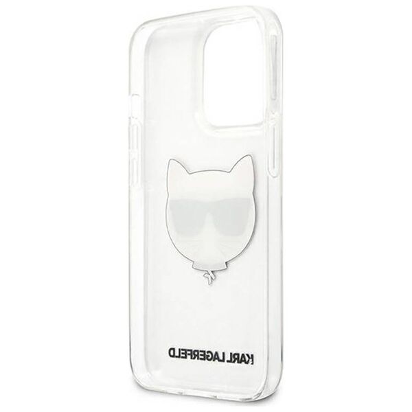 Original Case IPHONE 13 PRO MAX 6,7" Karl Lagerfeld Hardcase Choupette Head KLHCP13XCTR transparent 3666339027964