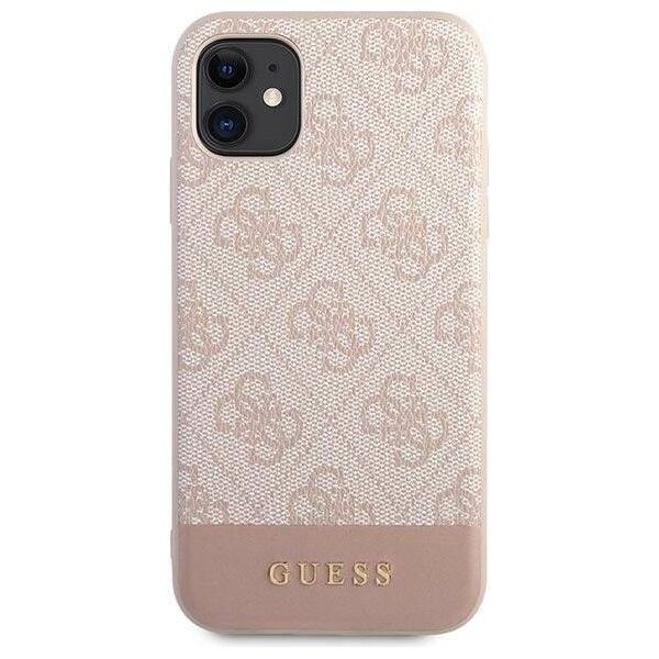 Original Case IPHONE 11 Guess Hard Case 4G Stripe (GUHCN61G4GLPI) pink 3666339016210
