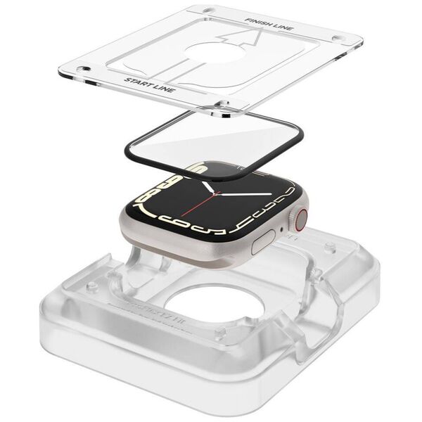 Hybrid Glass APPLE WATCH 7 (45MM) Spigen ProFlex ”EZ FIT” 2-pack 8809811856569