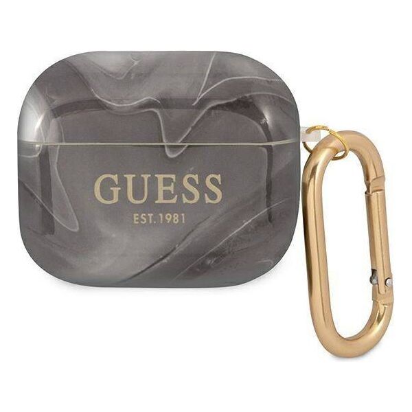 Case APPLE AIRPODS 3 Guess Marble Collection (GUA3UNMK) black 3666339010164