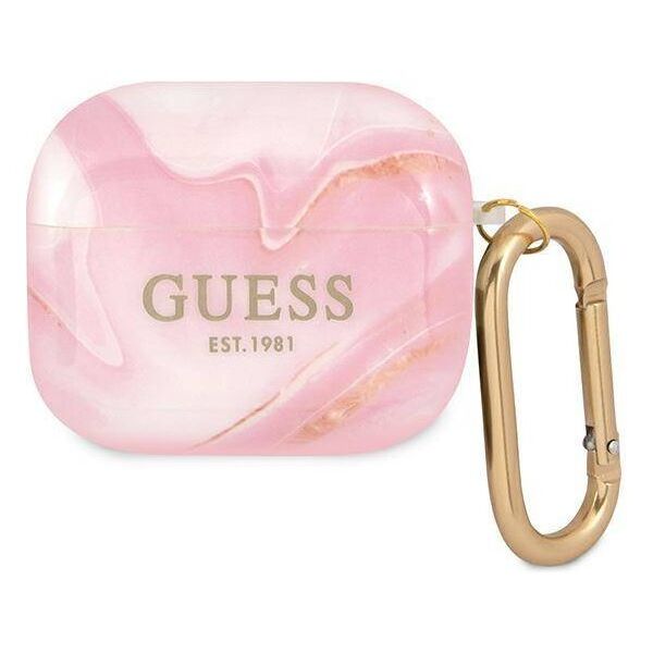 Case APPLE AIRPODS 3 Guess Marble Collection (GUA3UNMP) pink 3666339010195