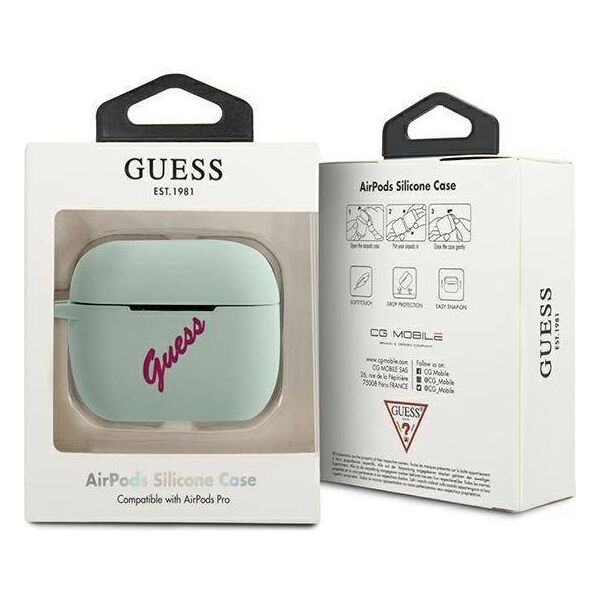 Original Case APPLE AIRPODS PRO Guess Silicone Vintage (GUACAPLSVSBF) blue & pink 3700740495483