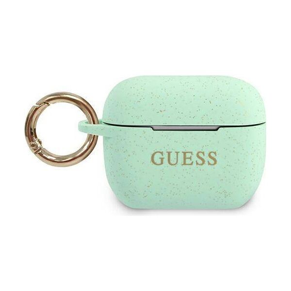 Original Case APPLE AIRPODS PRO Guess Silicone Glitter (GUACAPSILGLGN) green 3700740494394